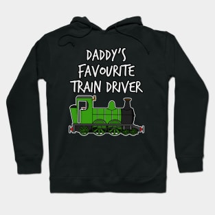 Daddy's Favourite Train Driver Kids Steam Engine (Green) Hoodie